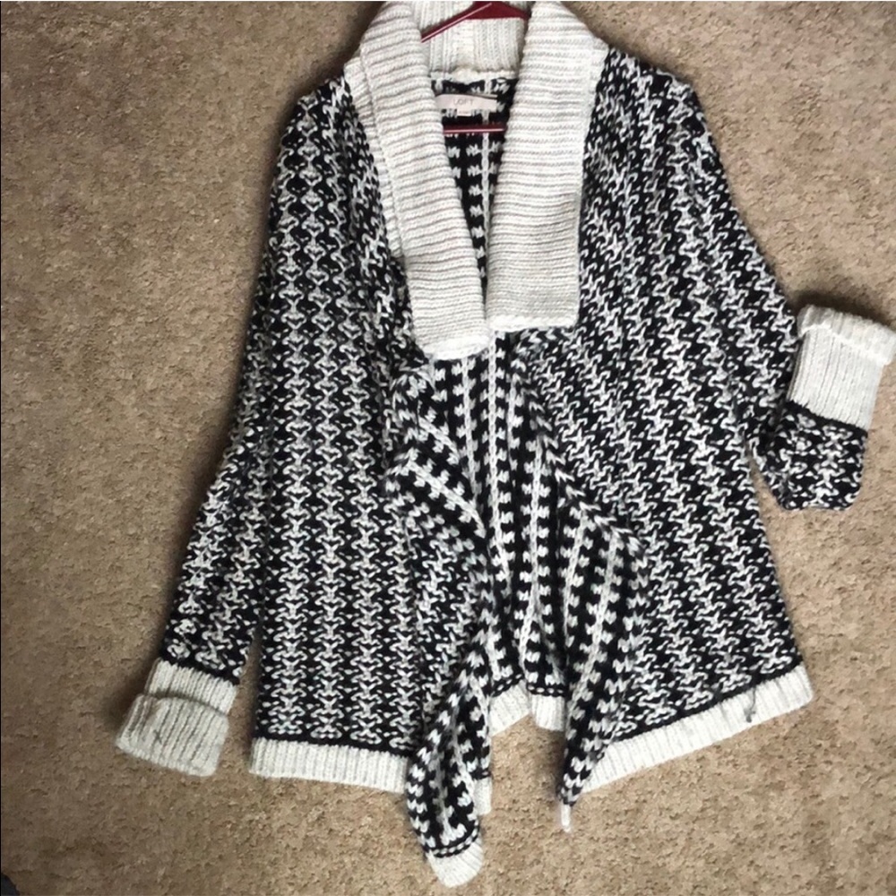 LOFT grey and black cardigan